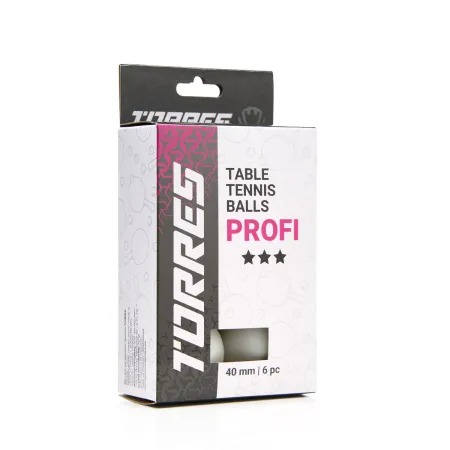 Мяч для наст. тенниса TORRES Profi 3*, TT23012, диам. 40+мм, упак. 6 шт, белый за 338.30 ₽ купить в Белгороде
