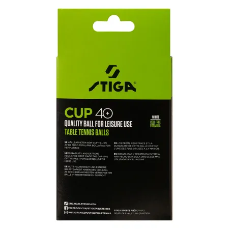 Мяч для наст. тенниса Stiga Cup ABS, 1110-2510-12, диам.40+мм, пластик, упак. 12 шт, белый за 1&nbsp;774.80 ₽ купить в Белгороде