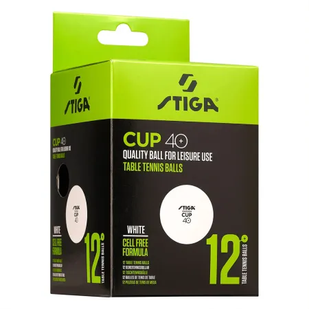 Мяч для наст. тенниса Stiga Cup ABS, 1110-2510-12, диам.40+мм, пластик, упак. 12 шт, белый за 1&nbsp;774.80 ₽ купить в Белгороде