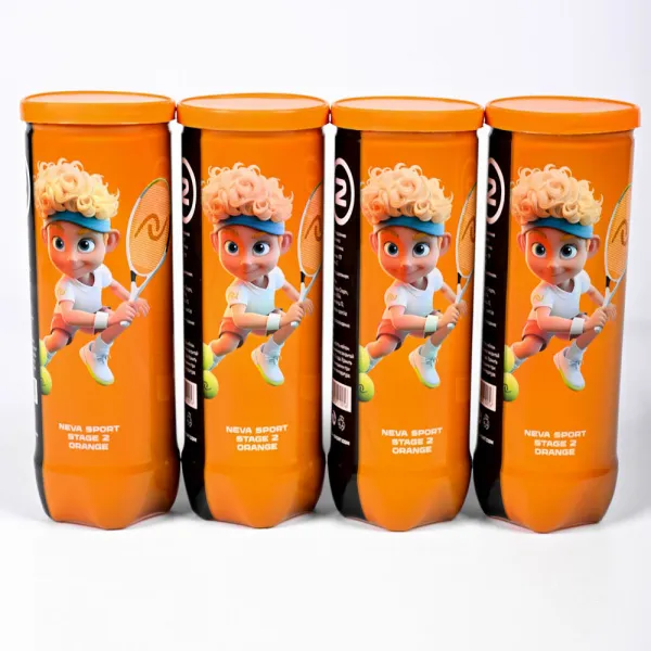 Мяч теннисный детский NS Orange, 5021005, уп.3 шт, резина, шерть, нейлон, желто-оранжевый за 613.70 ₽ в Белгороде
