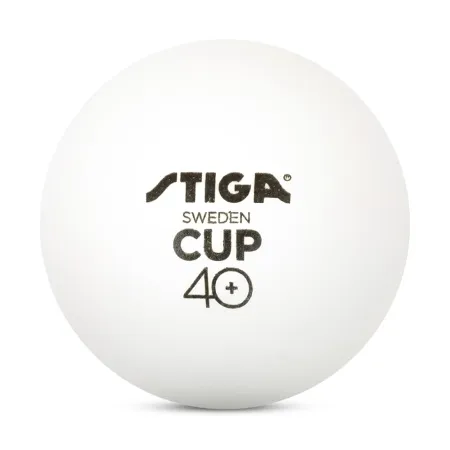 Мяч для наст. тенниса Stiga Cup ABS, 1110-2510-12, диам.40+мм, пластик, упак. 12 шт, белый за 1&nbsp;774.80 ₽ купить в Белгороде