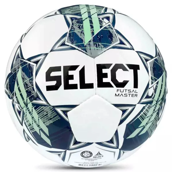 Мяч футзал. SELECT Futsal Master Shiny V22, 1043460004, р.4, Basic,32п, гл.ПУ, руч.сш,бел-син-зел за 7&nbsp;539.50 ₽ в Белгороде