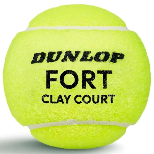 Мяч теннисный Dunlop Fort Clay Court 4B, 601613, уп.4 шт,одобр.ITF и FFT,сукно,нат.резина,желтый за 1&nbsp;812.20 ₽ в Белгороде