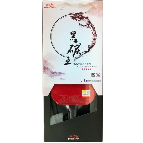 Ракетка для н/т DOUBLE FISH Black Carbon King Racket 5*****, для професс.,ITTF Appr.,накл.2,1,мм за 6&nbsp;434.50 ₽ в Белгороде