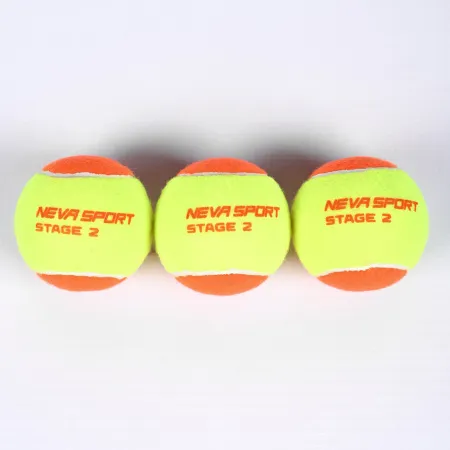 Мяч теннисный детский NS Orange, 5021005, уп.3 шт, резина, шерть, нейлон, желто-оранжевый за 613.70 ₽ купить в Белгороде
