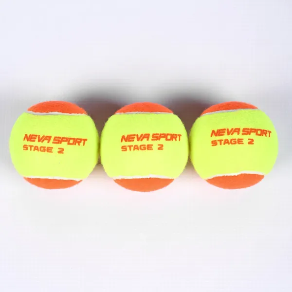 Мяч теннисный детский NS Orange, 5021005, уп.3 шт, резина, шерть, нейлон, желто-оранжевый за 613.70 ₽ в Белгороде