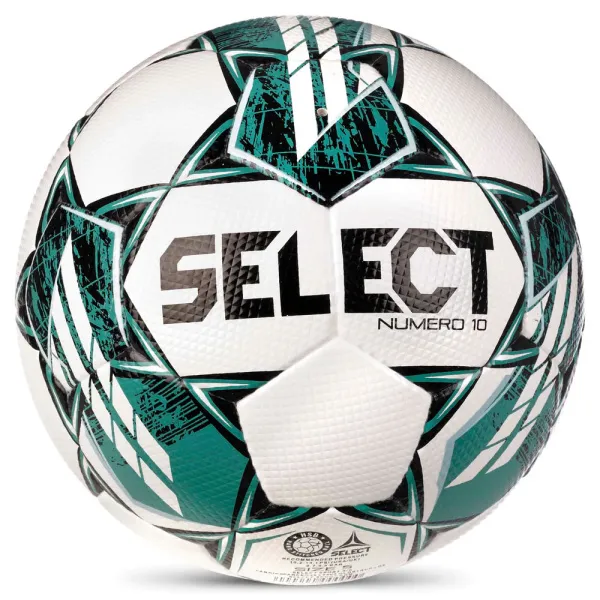 Мяч футб. SELECT NUMERO 10 V23, 0575060004, р.5, FIFA Basic, 32п, ПУ, руч. сш, бело-бирюзовый за 8&nbsp;051.20 ₽ в Белгороде