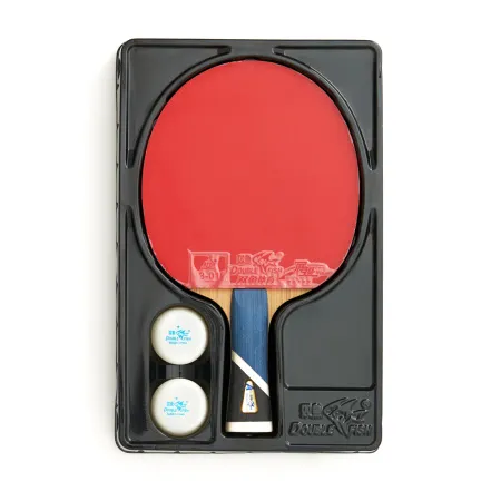 Ракетка для н/т DOUBLE FISH 5A+C, для продвин, ITTF Appr, накл. 2,1 мм, конич. ручка+ 2 мяча V40+мм за 2&nbsp;779.50 ₽ купить в Белгороде