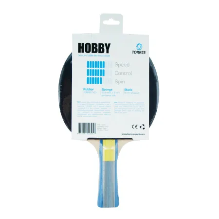Ракетка для н/т TORRES Hobby, TT0003, для любителей, накладка 1,8 мм, конич. ручка за 875.50 ₽ купить в Белгороде